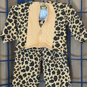Cheetah Leopard Costume Set 12M Halloween Fleece Lined